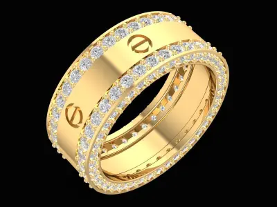 Luxury Diamond Eternity Band for Women 3253 3D print model