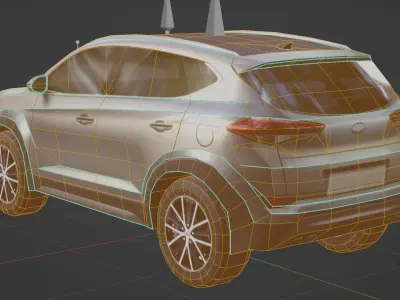 Hyundai Tuscon Low-poly 3D model