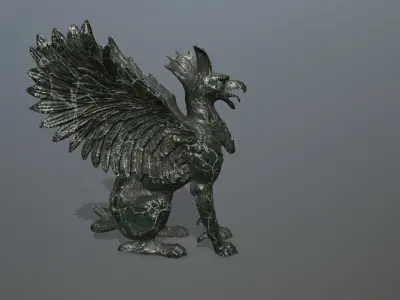 Statue Creature Low-poly 3D model