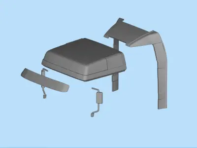 High part RC truck Cab Sunvisor Wind Deflector  3D print model