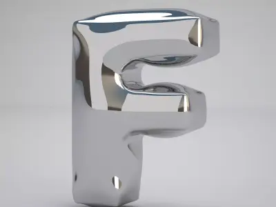 F Balloon Silver 3D model