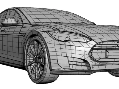 Luxury sports car 3D model