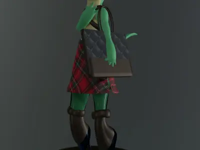 Lizard punk rock  3D model