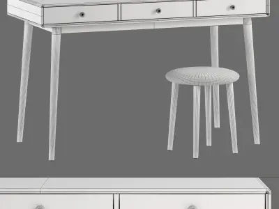 La Redoute Interieurs Jimi 3 Drawer Desk 3D model