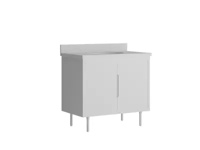 Bivici Freestanding Vanity 3D model