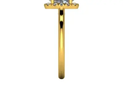 Modern Halo Bow Oval Cut Engagement Promise Wedding Bridal Ring 3D print model