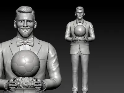 Lionel MESSI - GOLDEN BALL - 3D MODEL PRINT 3D print model