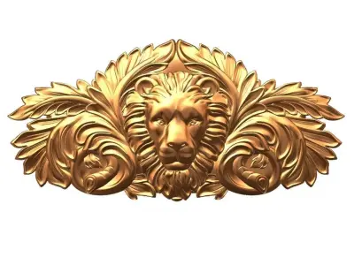 Lion ornament 3D print model