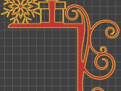 Christmas door corners vol 3 - Multipack of 10 models 3D print model