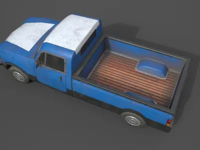 Generic PickUp Blue Low-poly 3D model
