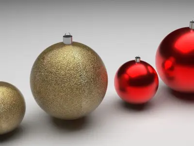 Christmas Balls Set 3D model