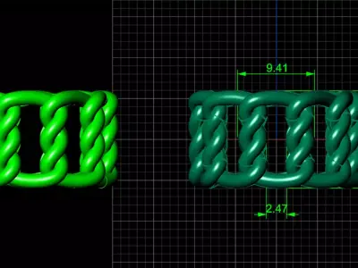 robe eternity knot ring 3D print model