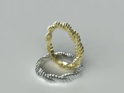 Model009-3 - ROPE Band Ring 3D print model
