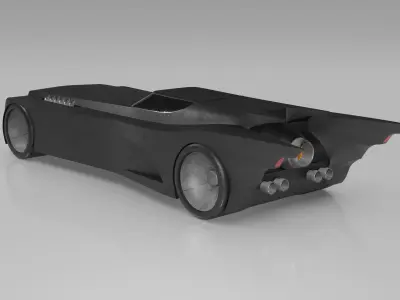 Batman Animated series Batmobile 3D model