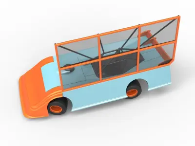 Super Dirt Late model with side wing while turning Scale 1 to 25 3D print model