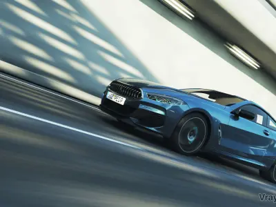 Tunel scene for car rendering SWR 3D model