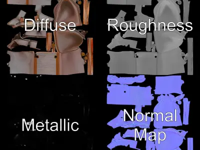 Luxury Handbag D Model Pack Low-poly 3D model