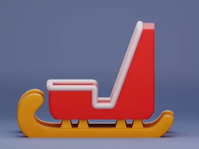 Santa Sleigh Phone Holder 3D Printable STL Model 3D print model