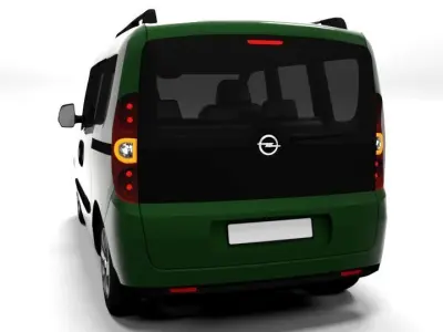 OPEL COMBO PASSANGER 2014 LOWPOLY Low-poly 3D model