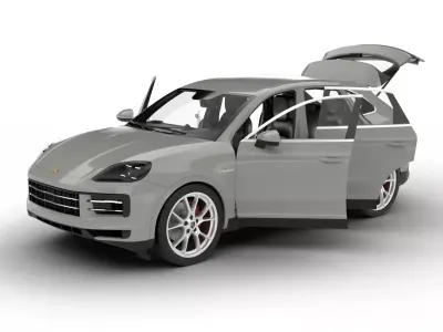 Porsche Cayenne S E-Hybrid Black Edition HQ 2025 3d model 3D model