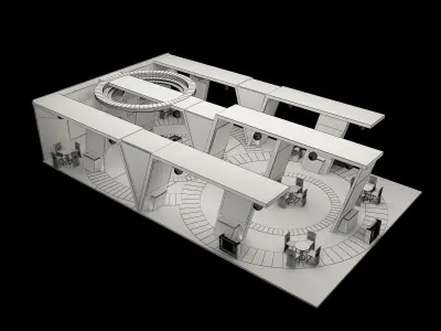 Booth Exhibition Stand a572a 3D model