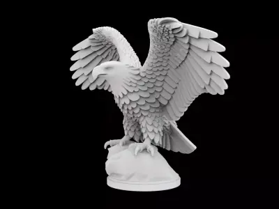 Eagle With Wings Spread 3D Print Model 3D print model