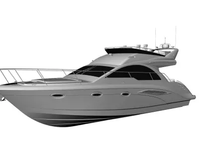 43 Foot Flybridge Yacht 3D model