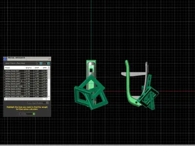  Earrings futuristic  for CNC or 3D print model