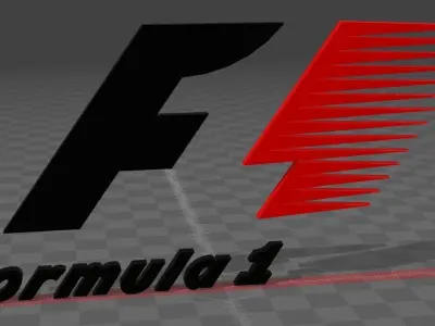 Formula1 Logo Low-poly 3D model