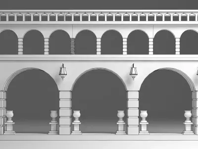 English Wall 3D model