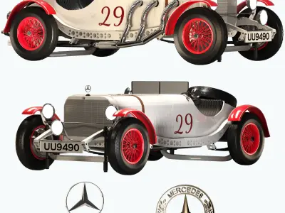 Mercedes sskl 1929 3D model
