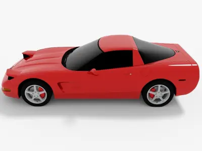 Chevrolet Corvette C5 Low-poly 3D model