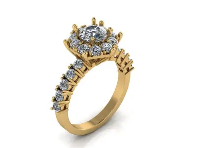 Ladies womans womens diamond ruby emerald Rings 3D print model 3D print model