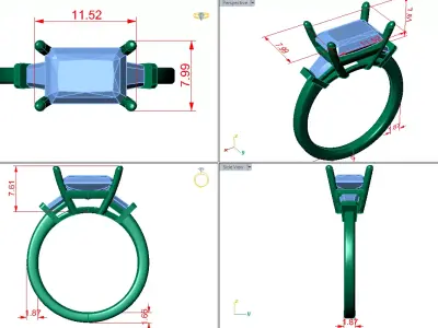 Radiant trinity ring  3D print model