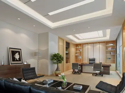 Office interior 3D model