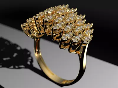 WEDDING RING LUXURY  3D print model