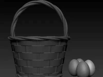 Easter Basket 3d Model STL Free 3D print model