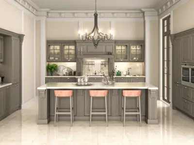 Kitchen Luxury Neoclassical  3D model