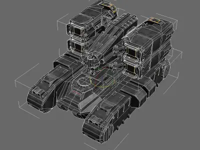 SF Missile Launcher MK6 Low-poly 3D model