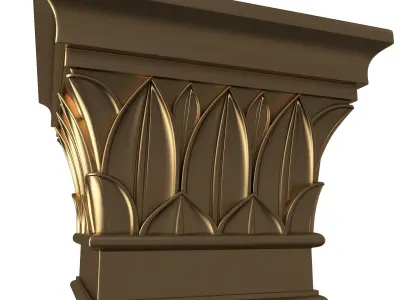 Carved Capital 0402 Low-poly 3D model