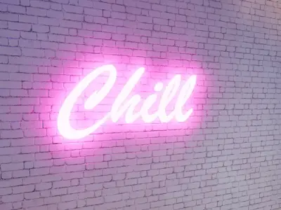 Chill Sign Free low-poly 3D model