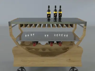 wine service car 3D model