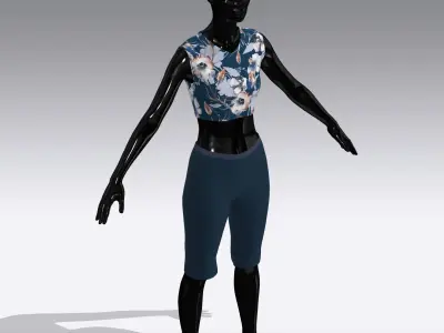 Woman Cloth Dress Low-poly 3D model