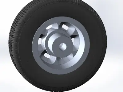 Wheels for scale model of Chevy Nova 1975 3D print model