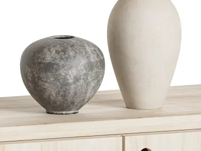 Haldeman Pine Wood Open Shelf  1 3D model