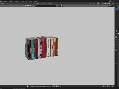 Books stack of Free low-poly 3D model