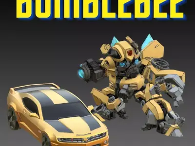 Bumblebee Autobot Chibi Style 3D print model