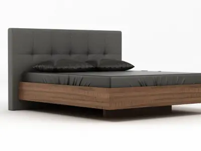 Contemporary Bed 10 3D model