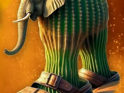 Elephant Cactus  LIRILIRILA ELEFANTE Low-poly 3D model