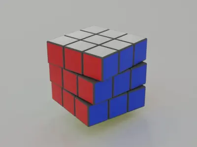 Low poly Rubix cube Free 3D model